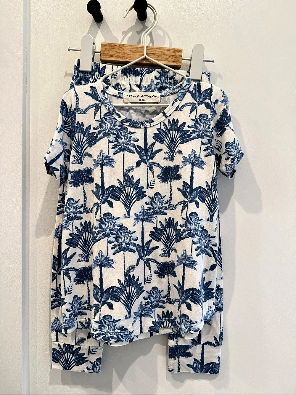 Toddler Blue & White Bambie & Birdie Pyjamas 18-24 m